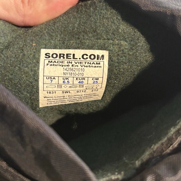 Sorel Men 7 EU 40 Black Blue Snow Winter Boots Insulated Waterproof With Strap main image 3